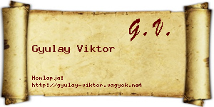 Gyulay Viktor névjegykártya